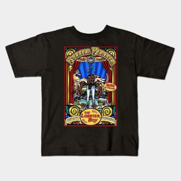 The Lobster Boy Sideshow Poster Kids T-Shirt by ImpArtbyTorg